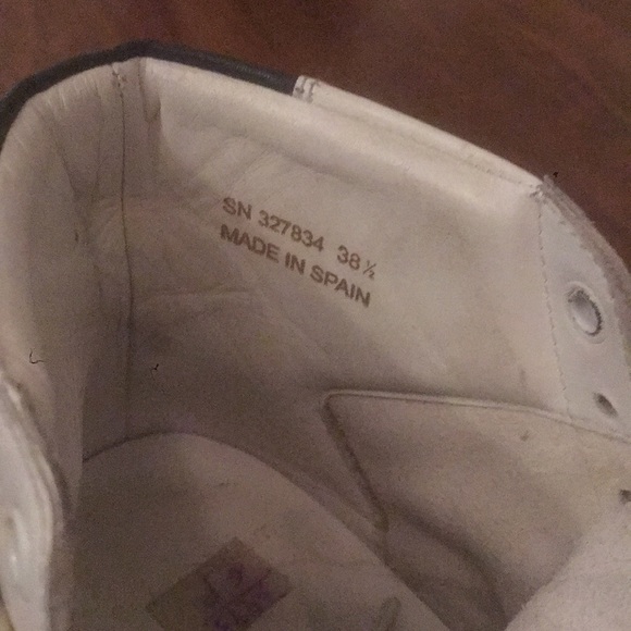 SAINT LAURENT WHITE LEATHER SNEAKERS - Picture 2 of 4